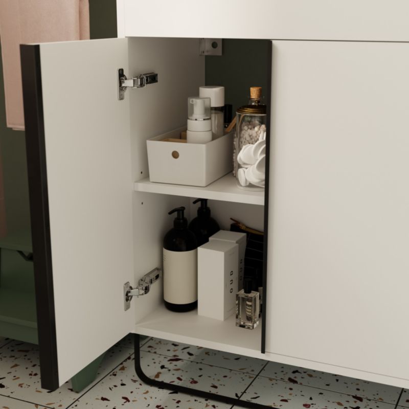 Szafka pod umywalkę GoodHome Maza stojąca 80 x 36 cm biała