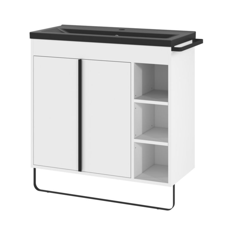 Szafka pod umywalkę GoodHome Maza stojąca 80 x 36 cm biała