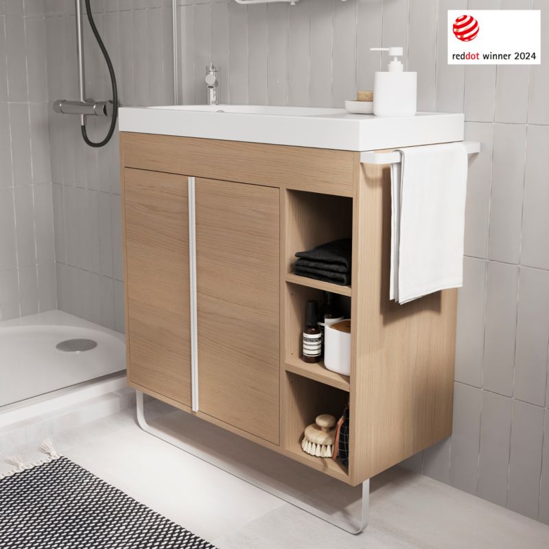 Szafka pod umywalkę GoodHome Maza stojąca 80 x 36 cm dąb
