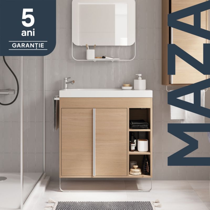 Szafka pod umywalkę GoodHome Maza stojąca 80 x 36 cm dąb