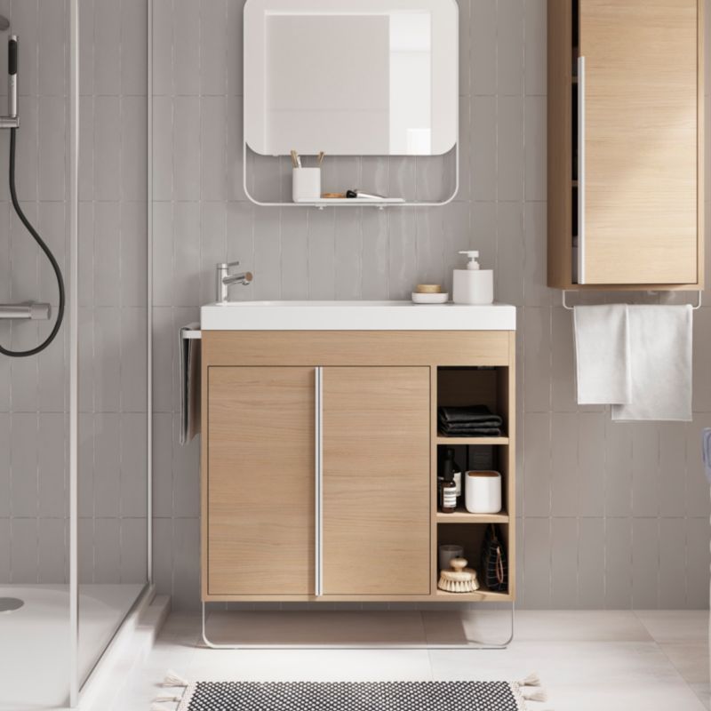 Szafka pod umywalkę GoodHome Maza stojąca 80 x 36 cm dąb