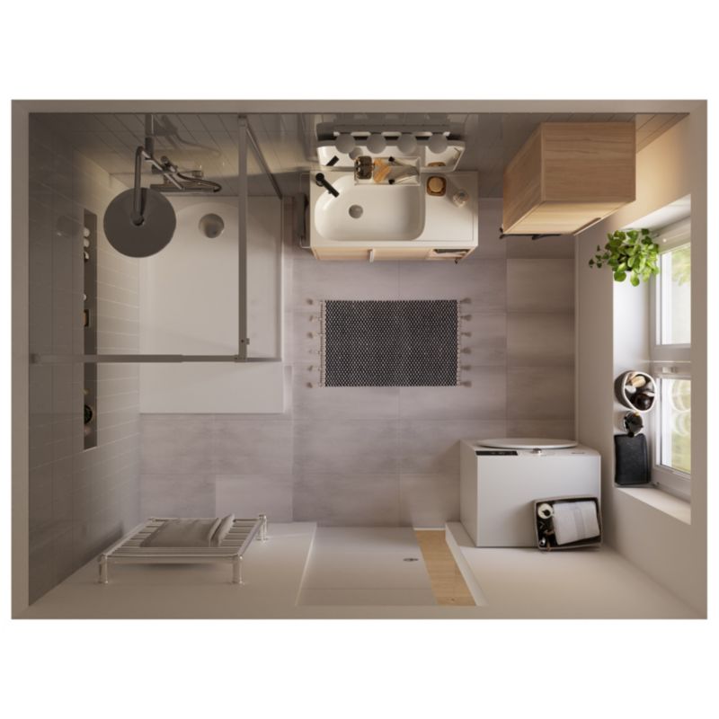 Szafka pod umywalkę GoodHome Maza stojąca 80 x 36 cm dąb