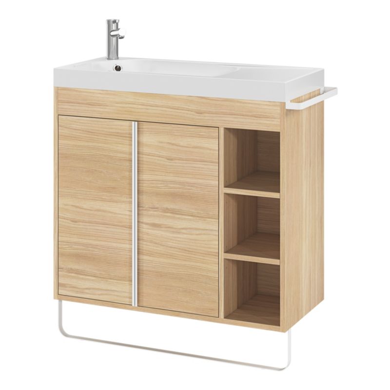 Szafka pod umywalkę GoodHome Maza stojąca 80 x 36 cm dąb