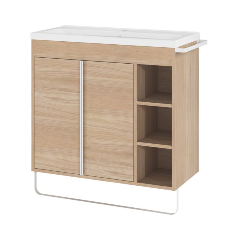 Szafka pod umywalkę GoodHome Maza stojąca 80 x 36 cm dąb