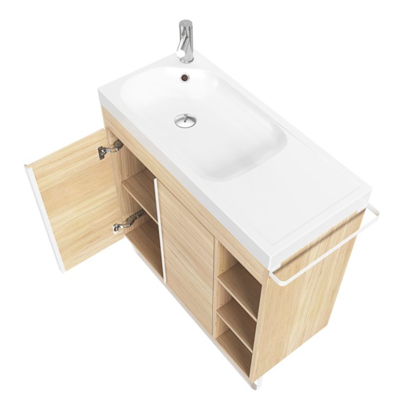 Szafka pod umywalkę GoodHome Maza stojąca 80 x 36 cm dąb