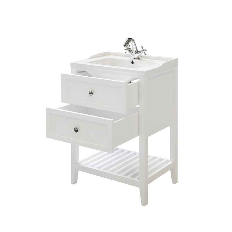 Szafka pod umywalkę GoodHome Perma 60 cm biała