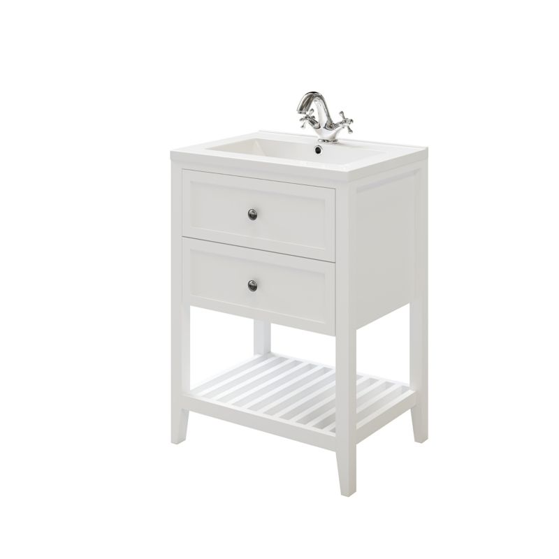 Szafka pod umywalkę GoodHome Perma 60 cm biała