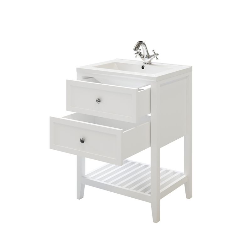 Szafka pod umywalkę GoodHome Perma 60 cm biała