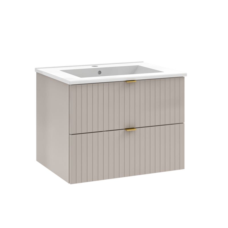 Szafka pod umywalkę Mirano Listrado wisząca 60 cm kaszmir