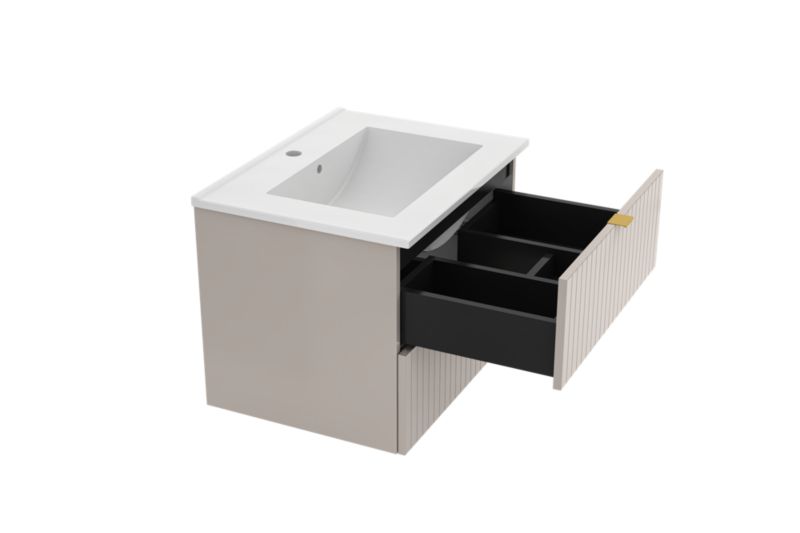 Szafka pod umywalkę Mirano Listrado wisząca 60 cm kaszmir