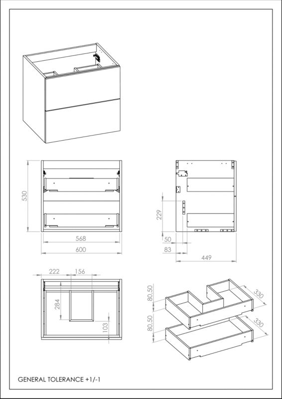 Szafka pod umywalkę Roca Style wisząca 60 cm biały połysk