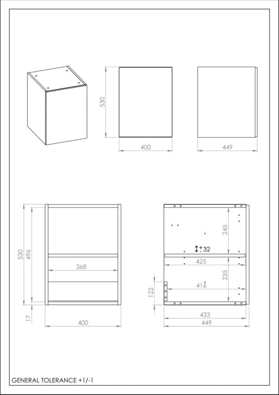 Szafka podblatowa Roca Style 40 cm czarny mat