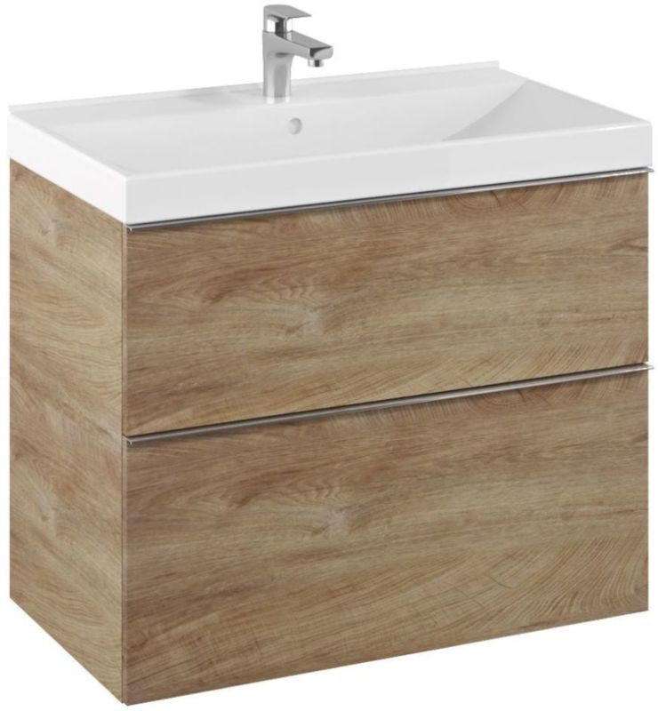 Szafka podumywalkowa Elita Look dąb 80x44,9x63,5 cm soft-close metalowe ...