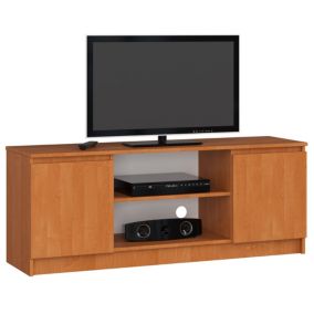 Szafka RTV Akord Olcha 140 cm 2 drzwi kolor Olcha mat 2 półki 140x40x55 cm 1 szt.