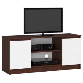 Szafka RTV Akord Wenge 120 cm 2 drzwi kolor Biały mat 2 półki 120x40x55 cm 1 szt.