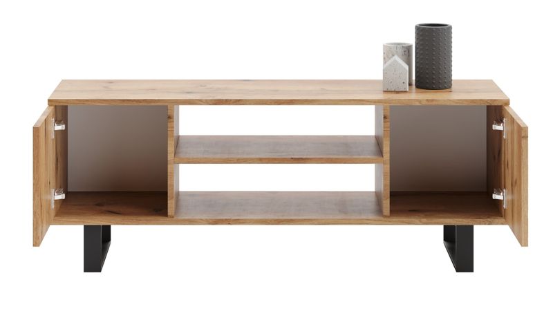 Szafka RTV Kobi 135 cm loft dąb craft złoty 1 szt.