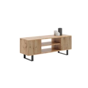 Szafka RTV Kobi 155 cm loft dąb craft złoty - jodełka 1 szt.