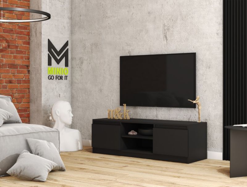 Szafka RTV MINIO go for it  DIDI 120 cm czarny 1 szt.