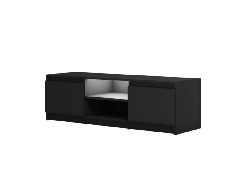 Szafka RTV MINIO go for it  DIDI 120 cm czarny z oświetleniem LED,1 szt.