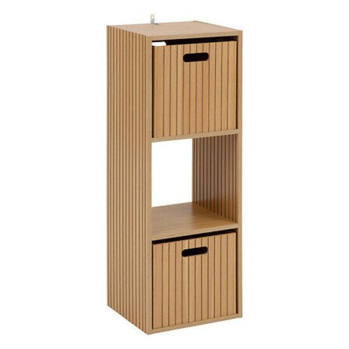 Szafka stojąca Tasso 5FIVE SIMPLY SMART wąska z 3 półkami naturalna do salonu i przedpokoju 1 szt.