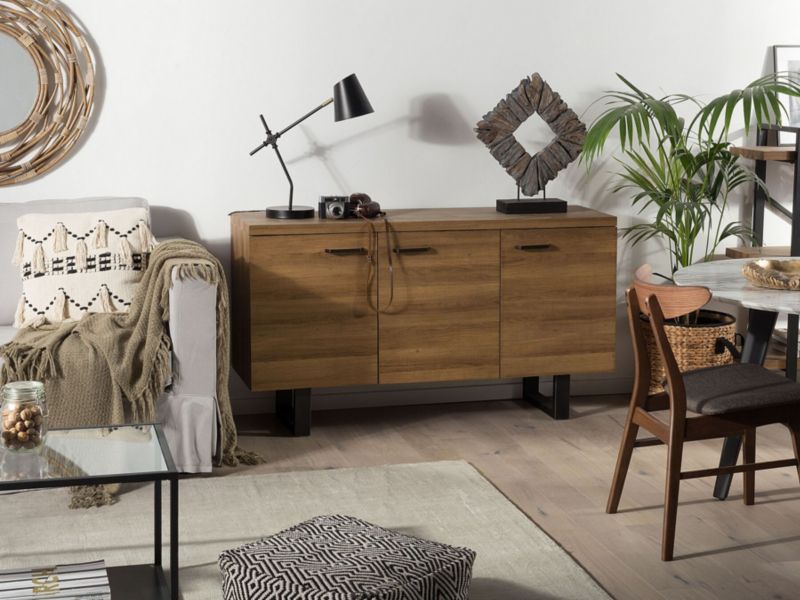 Szafka trzydrzwiowa ciemne drewno Timber 1 szt.