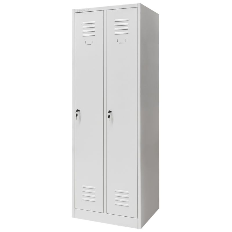Szafka ubraniowa BHP metalowa Mega-M 2-drzwiowa szara 60x50x180cm 1szt.
