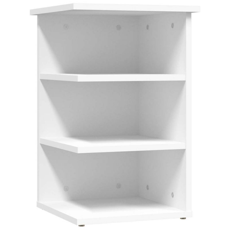 Szafka vidaXL boczna biała z 3 półkami z materiału drewnopochodnego 35 x 35 x 55 1 szt.