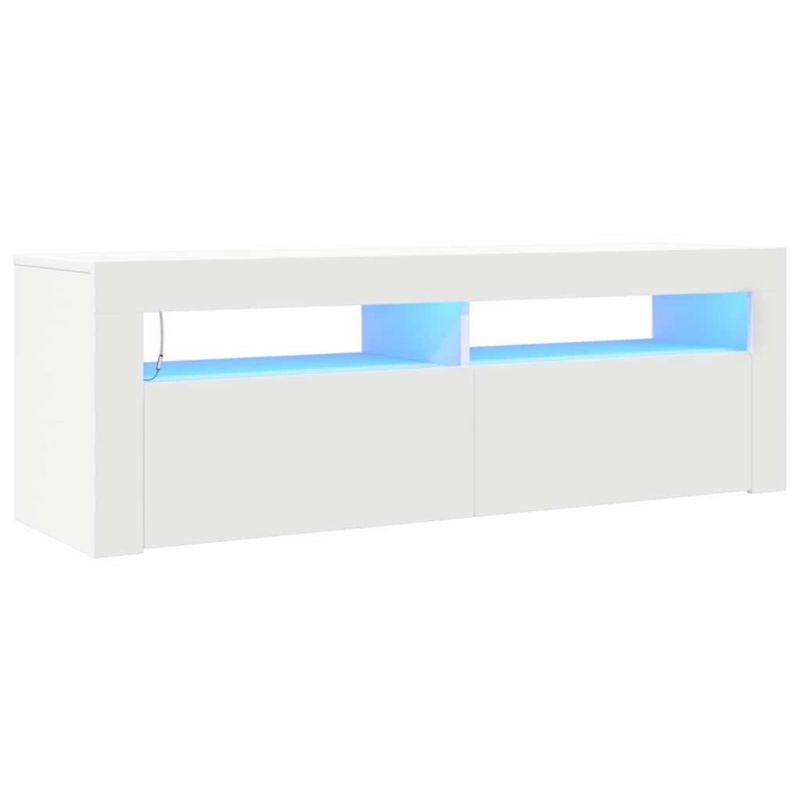 Szafka vidaXL RTV biała z oświetleniem LED RGB 120 x 35 x 40 elegancka 1 szt.