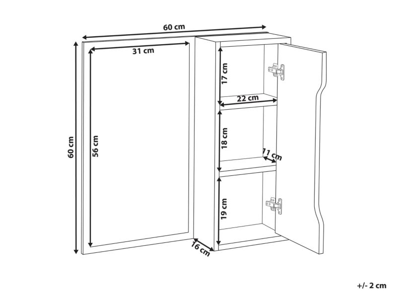 Szafka wisząca Palmas 60 cm 60 cm Biały 1 szt.