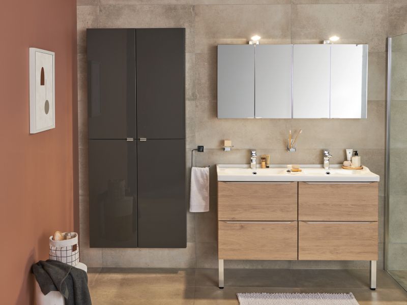 Szafka wisząca GoodHome Imandra 40 x 90 x 15 cm antracyt