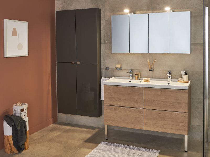 Szafka wisząca GoodHome Imandra 40 x 90 x 15 cm antracyt