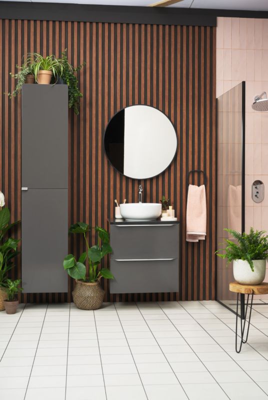 Szafka wisząca GoodHome Imandra 40 x 90 x 15 cm antracyt