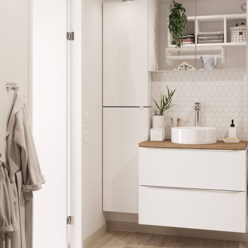 Szafka wisząca GoodHome Imandra 40 x 90 x 15 cm biała