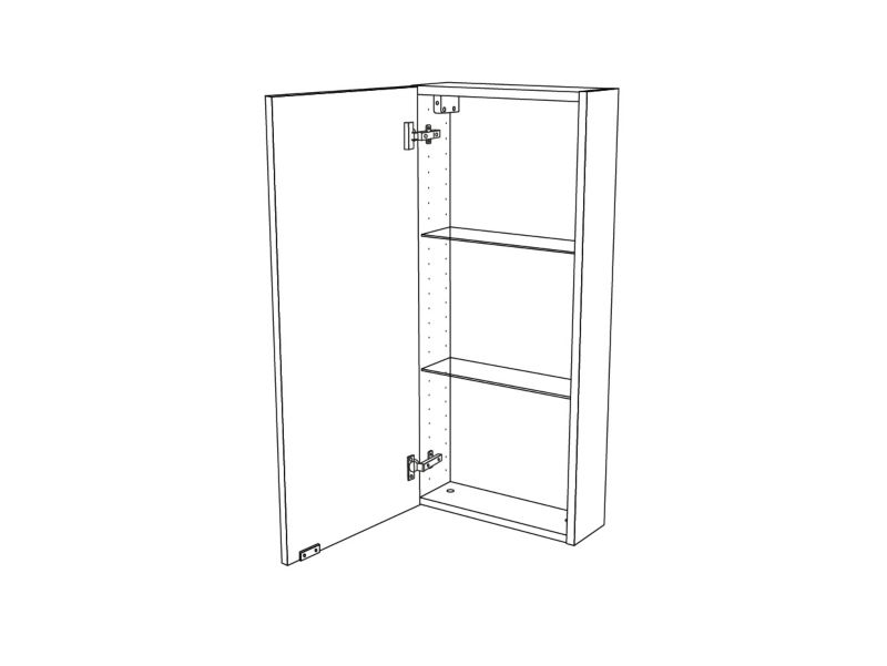 Szafka wisząca GoodHome Imandra 40 x 90 x 15 cm biała