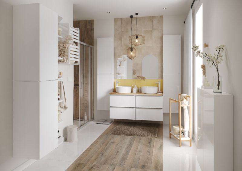 Szafka wisząca GoodHome Imandra 40 x 90 x 15 cm biała