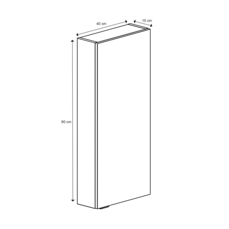 Szafka wisząca GoodHome Imandra 40 x 90 x 15 cm biała