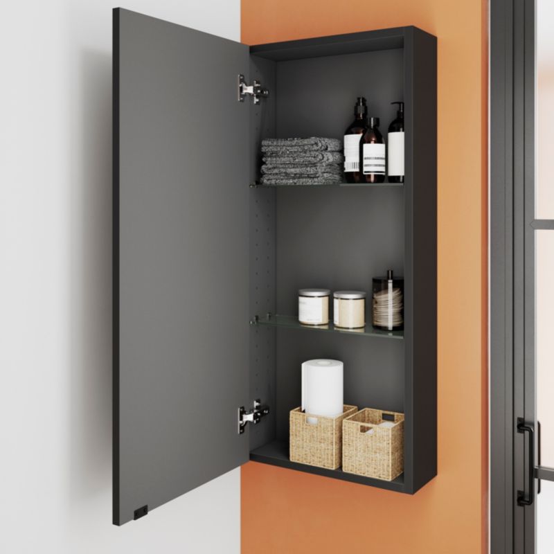 Szafka wisząca GoodHome Imandra 40 x 90 x 15 cm czarny mat