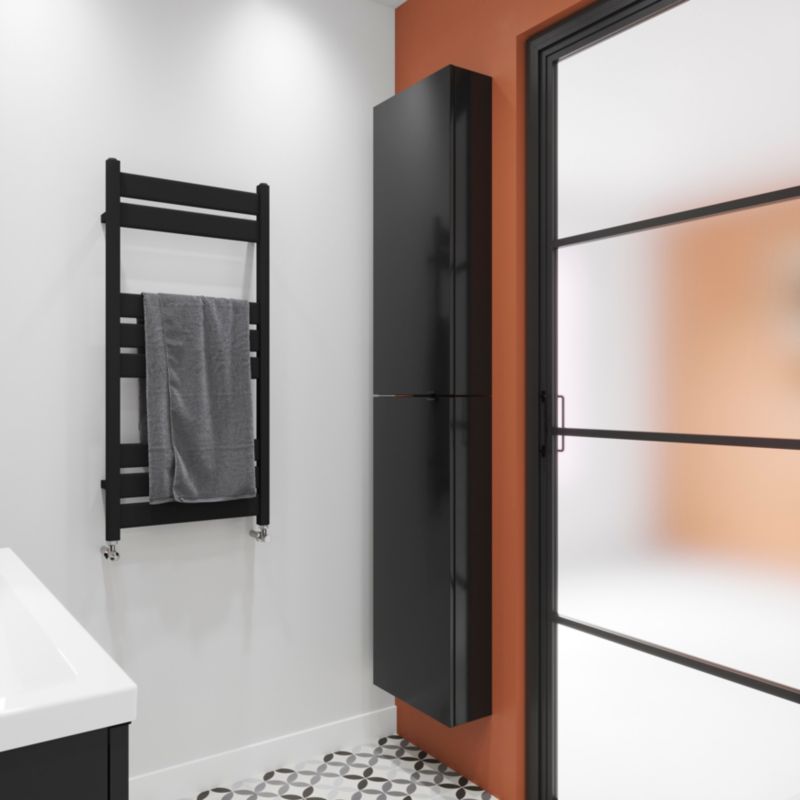 Szafka wisząca GoodHome Imandra 40 x 90 x 15 cm czarny mat