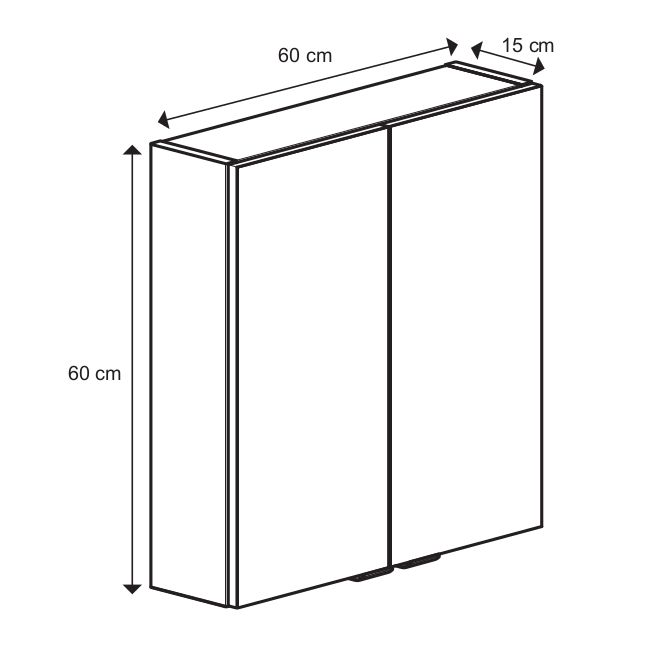 Szafka wisząca GoodHome Imandra 60 x 60 x 15 cm biała