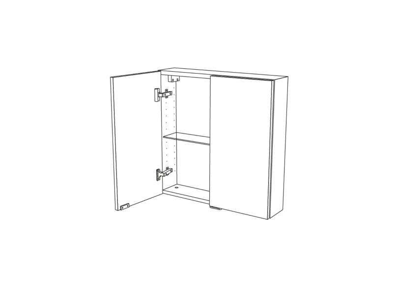 Szafka wisząca GoodHome Imandra 60 x 60 x 15 cm biała