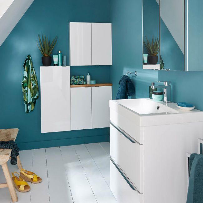 Szafka wisząca GoodHome Imandra 60 x 60 x 15 cm biała