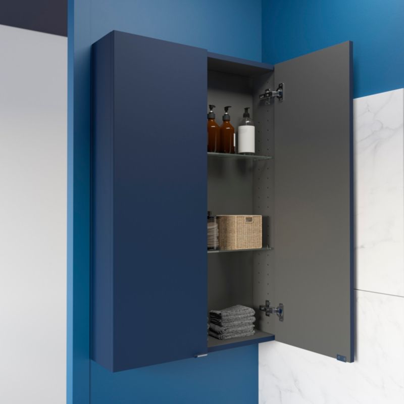 Szafka wisząca GoodHome Imandra 60 x 90 x 15 cm granatowy mat