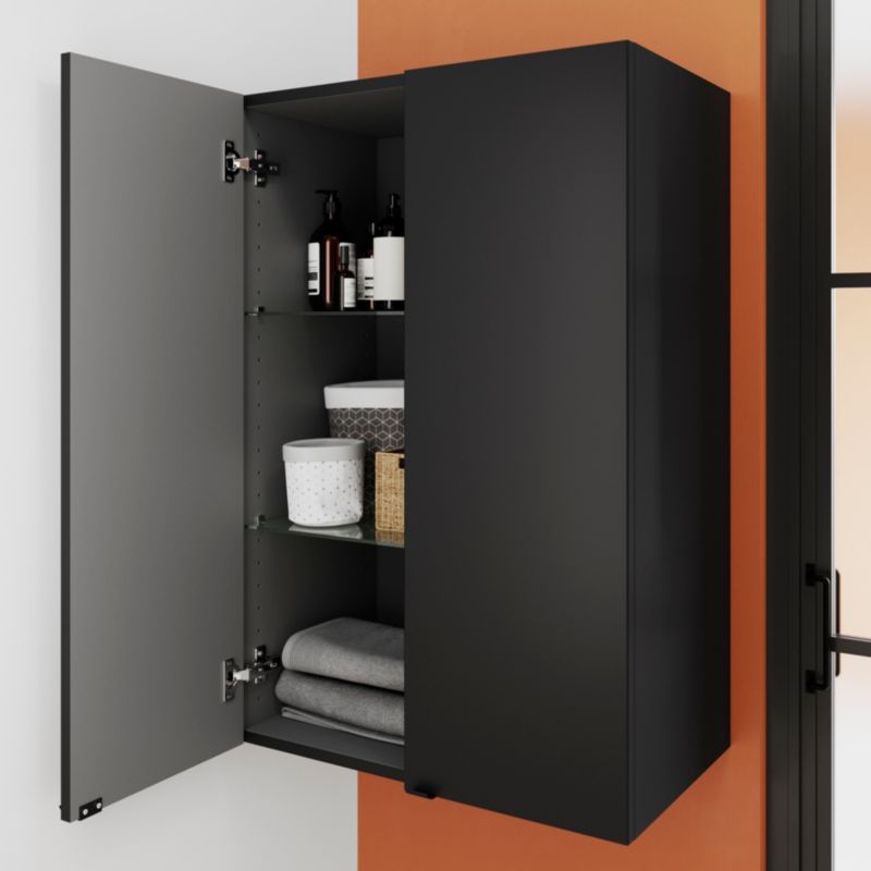 Szafka wisząca GoodHome Imandra 60 x 90 x 36 cm czarny mat