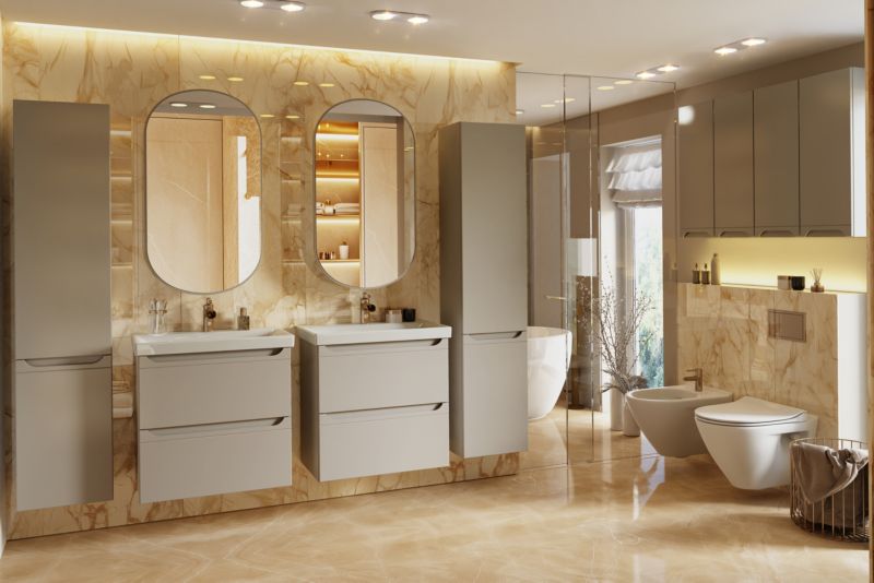 Szafka wisząca Mirano Radiante 30 x 95 x 20 cm taupe