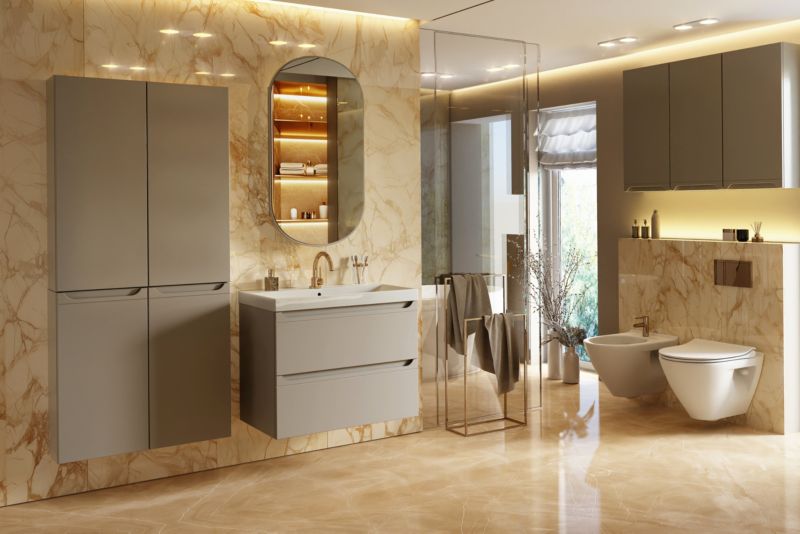 Szafka wisząca Mirano Radiante 30 x 95 x 20 cm taupe