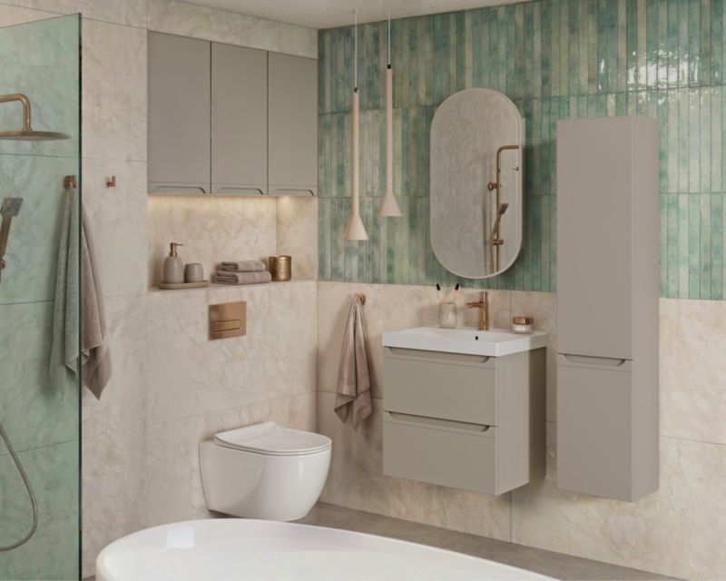 Szafka wisząca Mirano Radiante 30 x 95 x 20 cm taupe