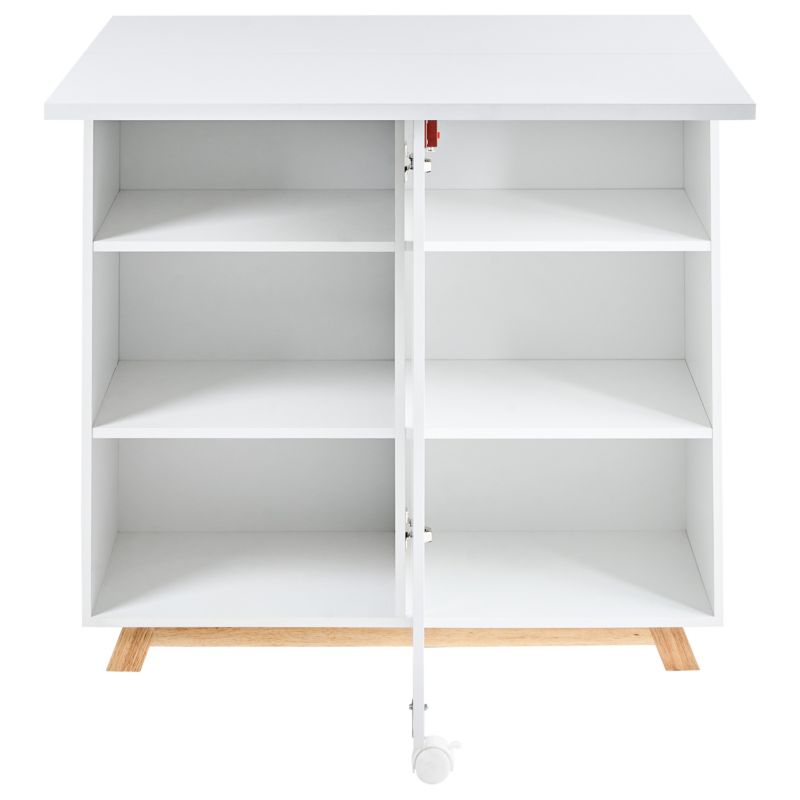Szafka z funkcją biurka Flomot 80 cm 40/80 cm Składane Biały 1 szt.