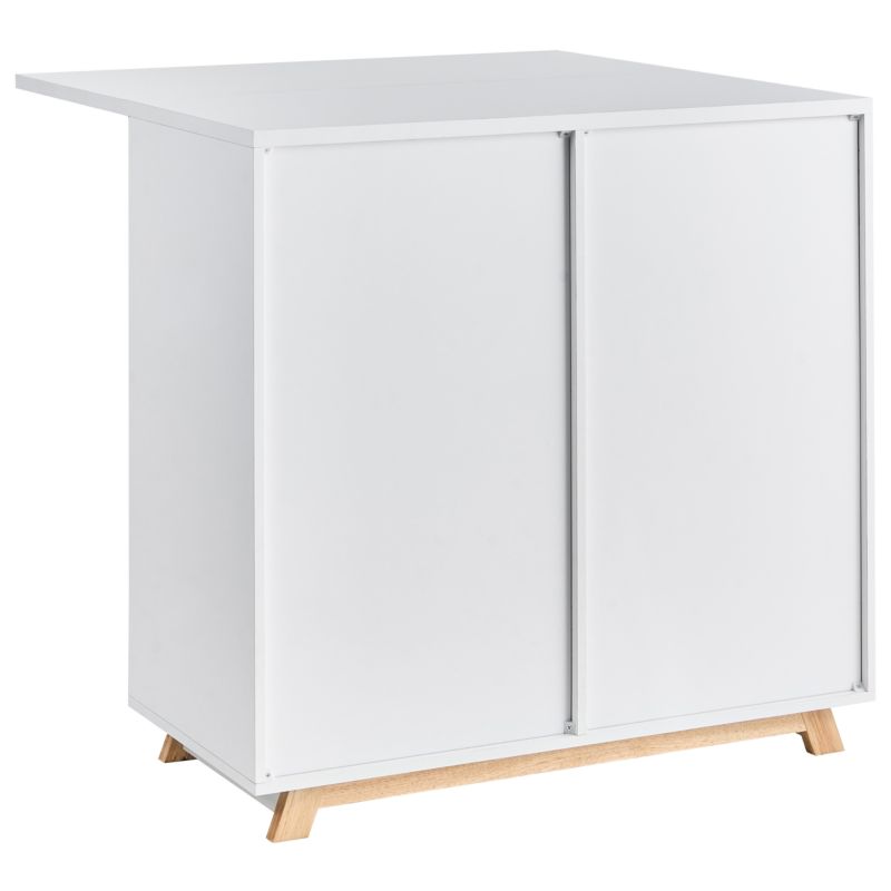 Szafka z funkcją biurka Flomot 80 cm 40/80 cm Składane Biały 1 szt.