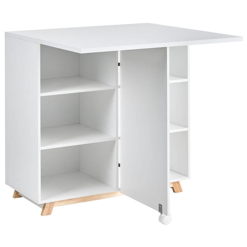 Szafka z funkcją biurka Flomot Biały 80 cm 40/80 cm Składane 1 szt.