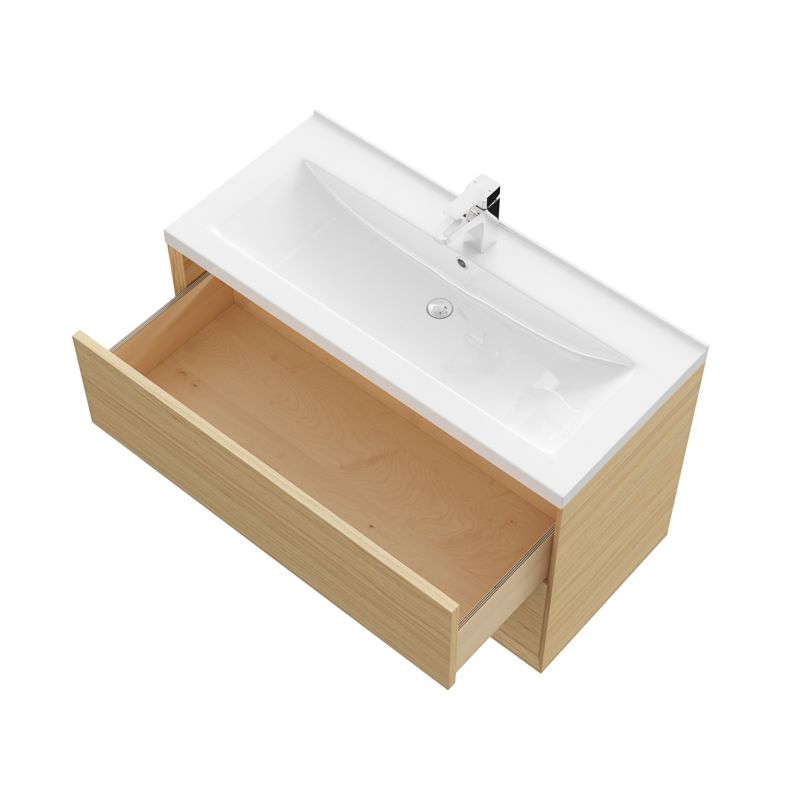 Szafka z szufladami pod umywalkę GoodHome Avela 100 cm drewno